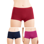 Women's Boy Shorts Panty | High Coverage 100% Cotton Panty Set for Women |Mid Waist Boyleg Panty |Color May Vary |
