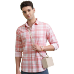 Men's Cotton Slim Fit Checks Shirt | Full Sleeves | Regular Collar | Casual Shirts for Men