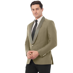 Men's Premium Tuxedo Casual Blazer | Italian Slim Fit | Fully Lined | Shawl Collar | Stretchable Fabric | Designer Coat | Suitable for All Occasions