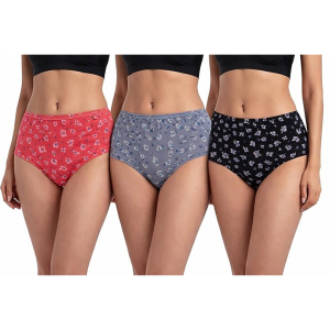 Women's High Coverage Cotton Hipster Panties | Super Combed Mid Rise Briefs | Mid Waist Printed Underwear for Women