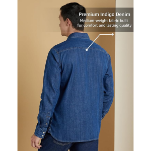 Symbol Premium Men's Casual Cotton Denim Shirt | Regular Fit |