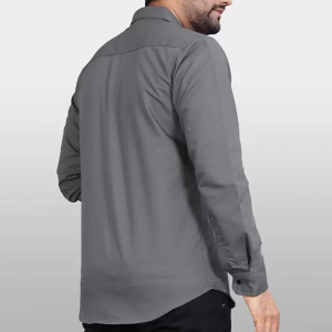 Men's Regular Fit Solid Soft Touch Cotton Casual Shirt with Pocket Design with Spread Collar & Full Sleeves