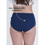 Women’s High Hipster Cotton Briefs with 2 Scrunchies Free |Everyday Comfort Panty with Full Back Coverage|Soft Breathable Fabric|Outer Elastic Waistba