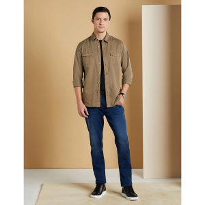 Symbol Premium Men Long Sleeve Casual Washed Cotton Twill Shirt (Regular Fit)