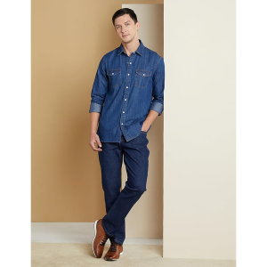 Symbol Premium Men's Casual Cotton Denim Shirt | Regular Fit |