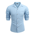 Men’s Casual Cotton Blend Shirt || Long Sleeve Button Down with Spread Collar | Lightweight Breathable Fabric |