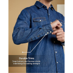 Symbol Premium Men's Casual Cotton Denim Shirt | Regular Fit |